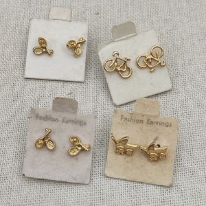 Sweet vintage gold studs for young girl